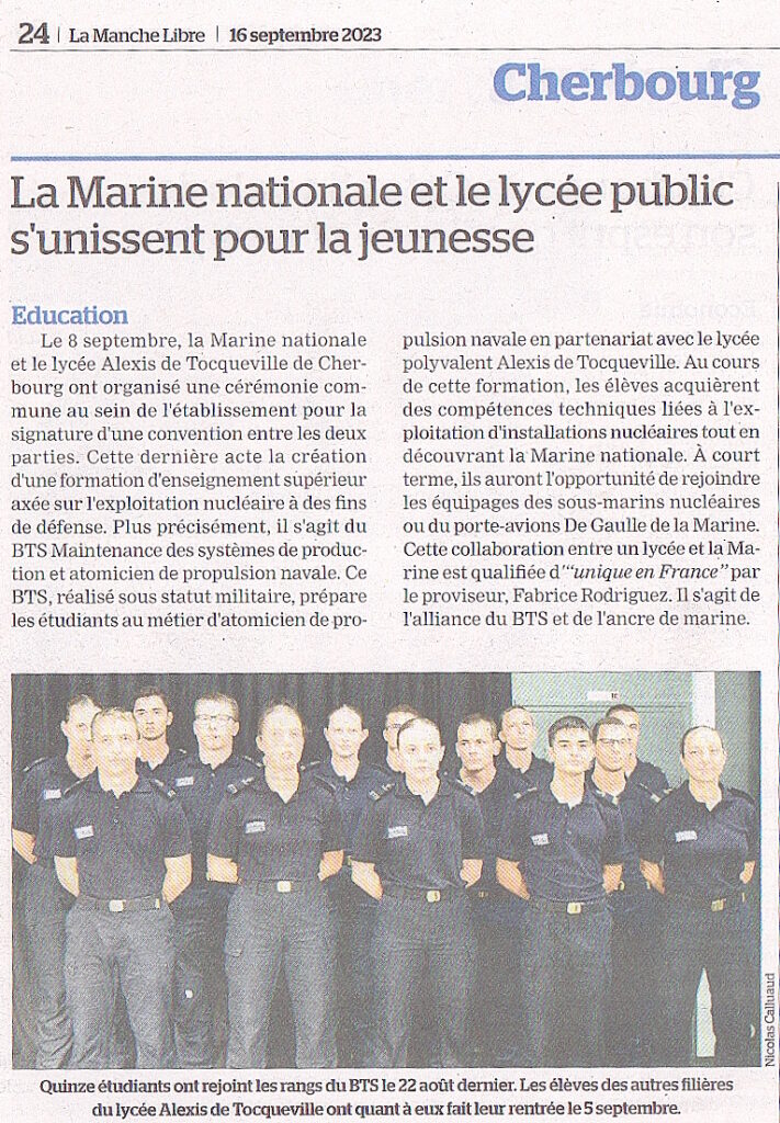 Article de presse - La Manche Libre 2023-09-11
